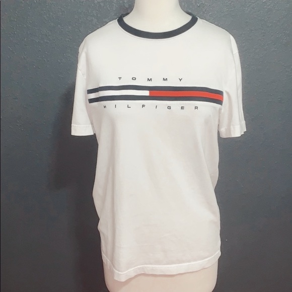 Tommy Hilfiger Tops - Tommy Hilfiger White Tee Size Medium